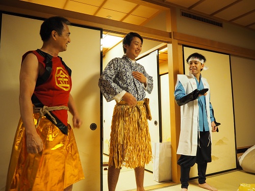 話題の三太郎コスプレ。三人ともしっくりきてます。