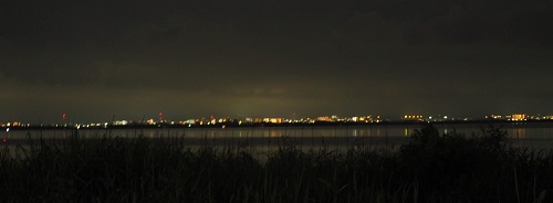 夜の琵琶湖